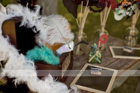 Decoración de boda en tonos fucsia y naranja