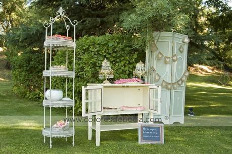 Decoración de boda en tonos fucsia y naranja
