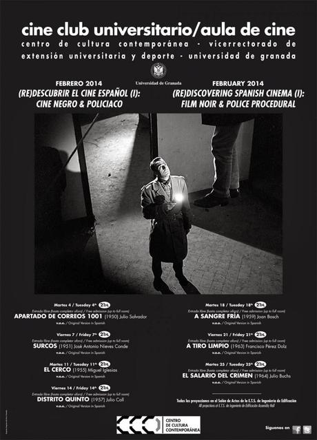 (RE)DESCUBRIR EL CINE ESPAÑOL (I): CINE NEGRO & POLICIACO, EN EL CINE-CLUB UNIVERSITARIO DE LA UGR (GRANADA)