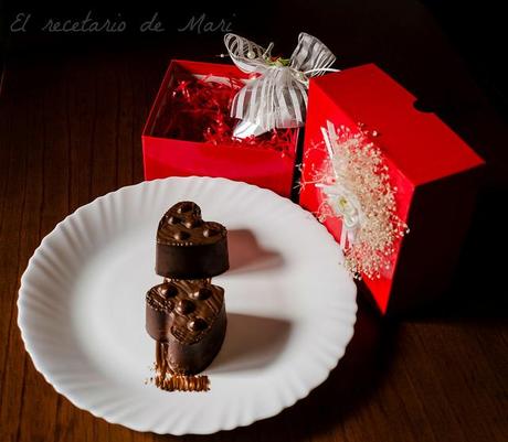 corazón de chocolate relleno de gelatina