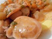 Pulpos almizcleros patatas zanahorias Moscardini patate carote