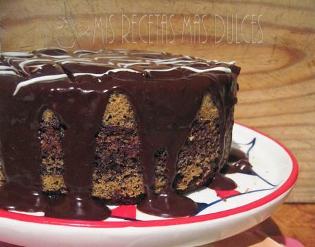 TARTA RAYADA DE CHOCOLATE