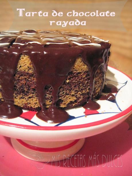 TARTA RAYADA DE CHOCOLATE