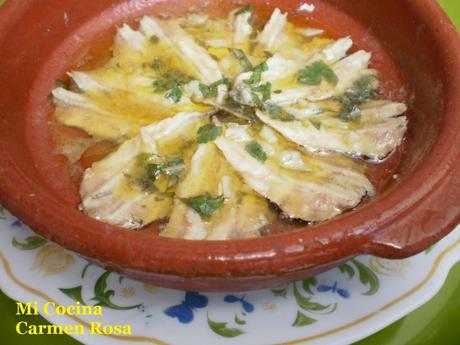 CAZUELA DE BOQUERONES AL LIMON CON AJITOS Y PEREJIL.