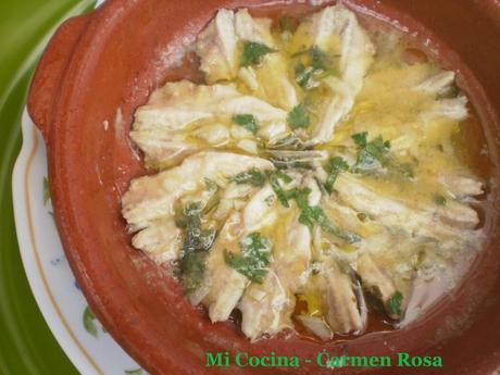 CAZUELA DE BOQUERONES AL LIMON CON AJITOS Y PEREJIL.