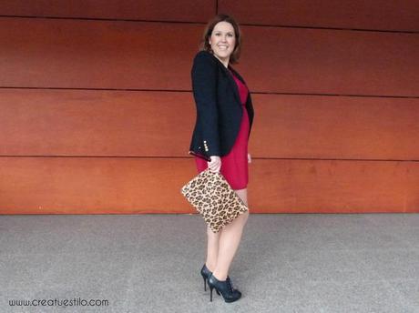 Look (embarazada premamá)  Como combinar un vestido granate, modo 2, look oficina(2)