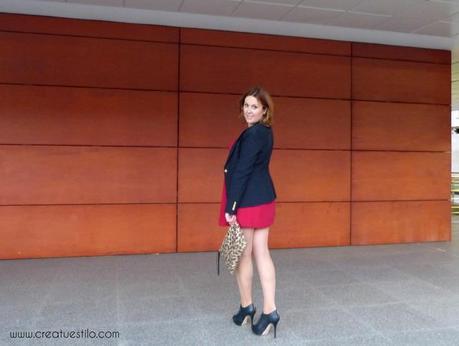 Look (embarazada premamá)  Como combinar un vestido granate, modo 2, look oficina(2)