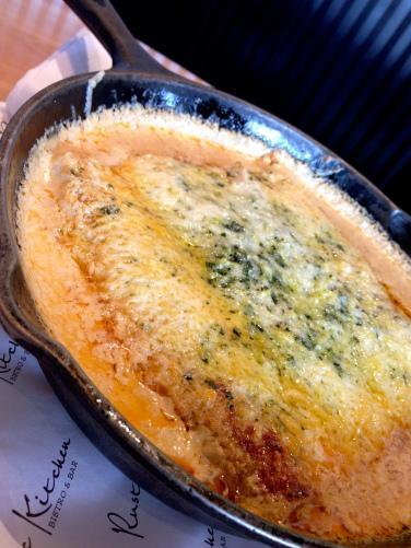 Enchiladas de camarón Rockefella