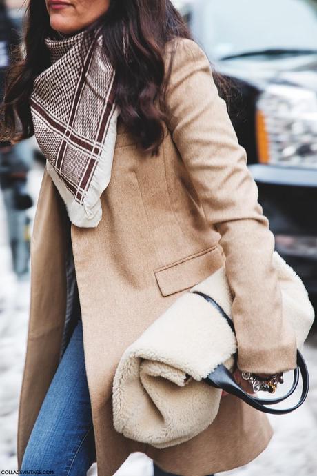New_York_Fashion_Week-Street_Style-Fall_Winter-2015-Shearling_Bag-Camel-Scarf-