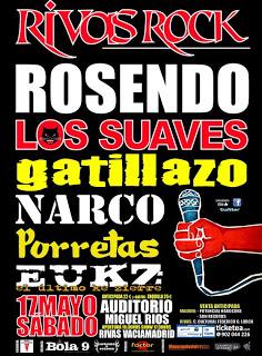 Rivas Rock: Rosendo, Los Suaves, Gatillazo, Narco, Porretas, El Último Ke Zierre...