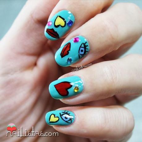 Nail art de san valentín divertido y bonito Nail art de san valentín divertido y bonito