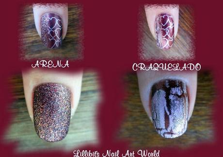 RETO TIPOS DE ESMALTES (2): Arena + Craquelado ¡Feliz San Valentín y cumple para mí! :-)