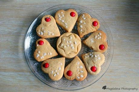 GALLETAS DE MANTEQUILLA - CORAZONES Y FLORES PARA SAN VALENTÍN