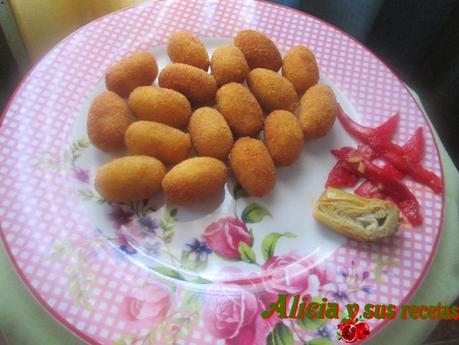 CROQUETITAS CARBONARA CON HUEVO HILADO