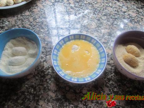 CROQUETITAS CARBONARA CON HUEVO HILADO