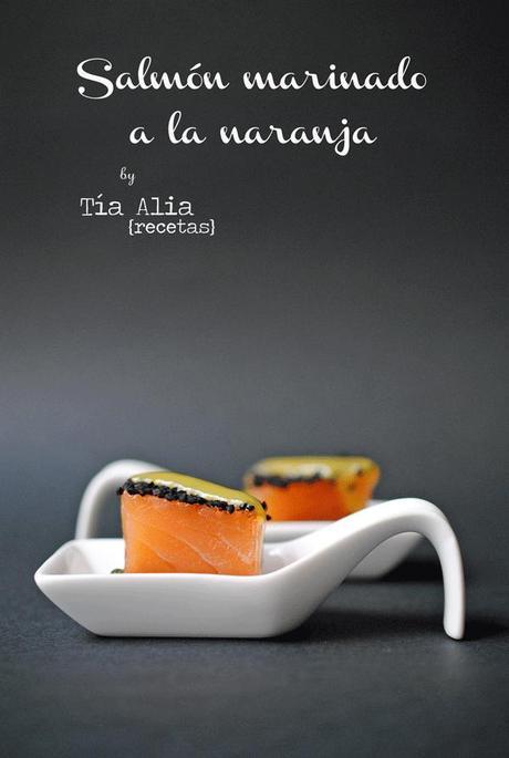 Salmón marinado a la naranja