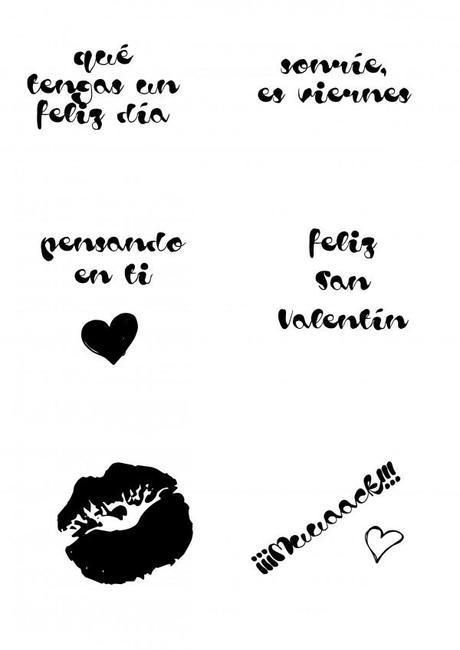 Printable. Valentine's post its