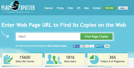 Plag Spotter, Investiga quien a copiado contenido de tu blog descripción