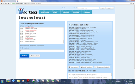 GANADORES RESORTEO!!!