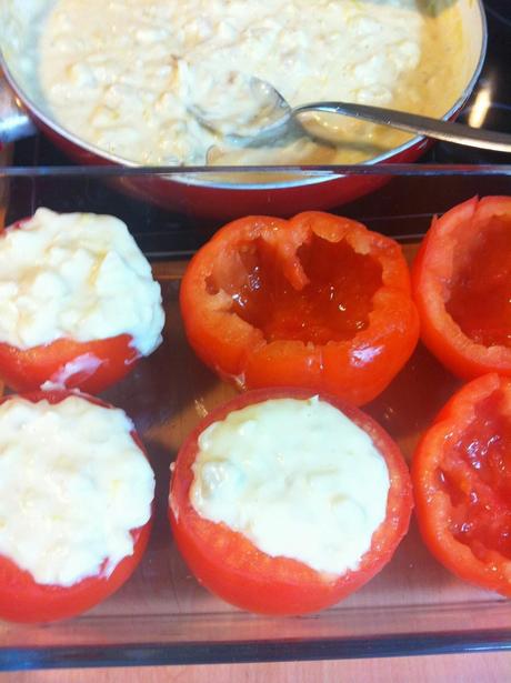 Tomates Rellenos De Bacalao Y Puerro