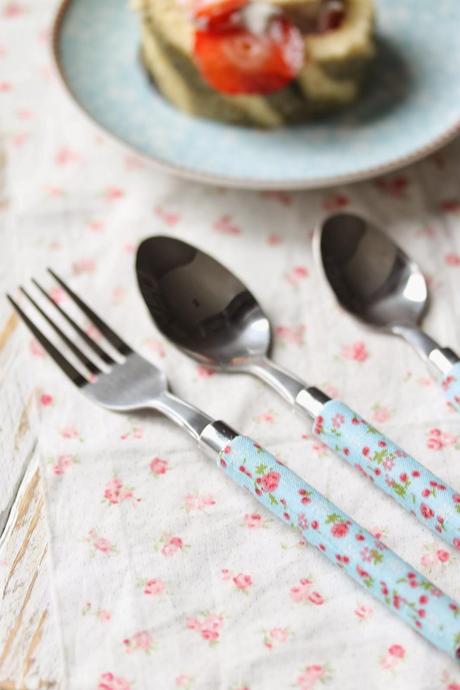 Matcha Roll Cake y Obsesión Blue