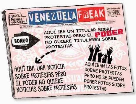 Front page cómic - protestas en Venezuela