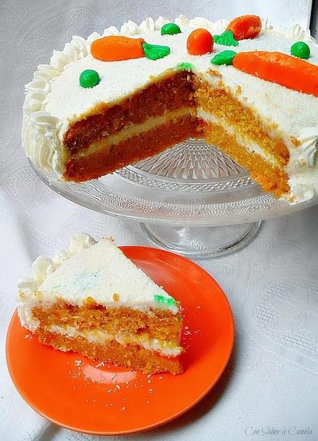 Tarta de zanahoria y coco ( Carret coconut cake )