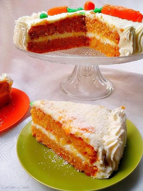 Tarta de zanahoria y coco ( Carret coconut cake )