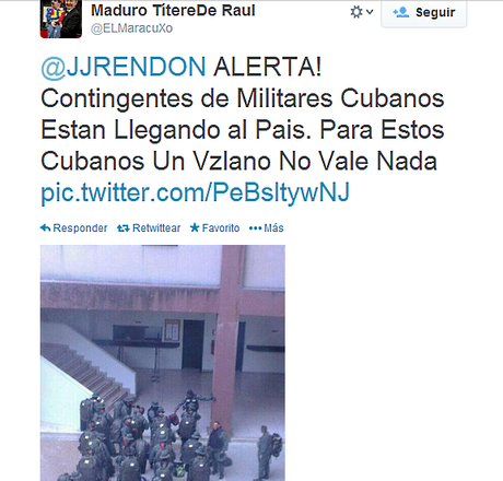 Llegan soldados cubanos apoyo de Maduro