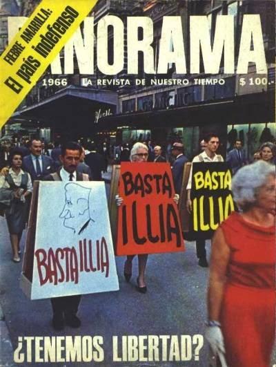 Revista Noticias, un botón basta de muestra para que comparemos con el golpe mediático a Illia en 1966.