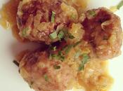 ALBÓNDIGAS ternera salsas: cebolla tomate