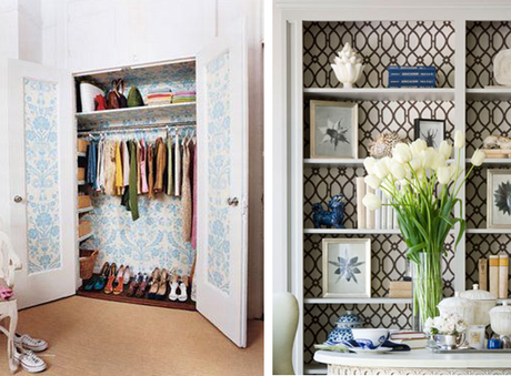 10 Ideas para utilizar papel pintado (sin ser en paredes!) 10 Ideas para utilizar papel pintado (sin ser en paredes!)