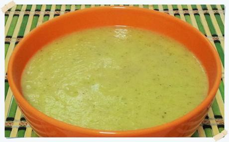 Crema de calabacín y manzana