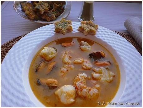 Sopa de Rape y Marisco