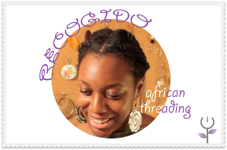Recogido para pelo afro con african threading