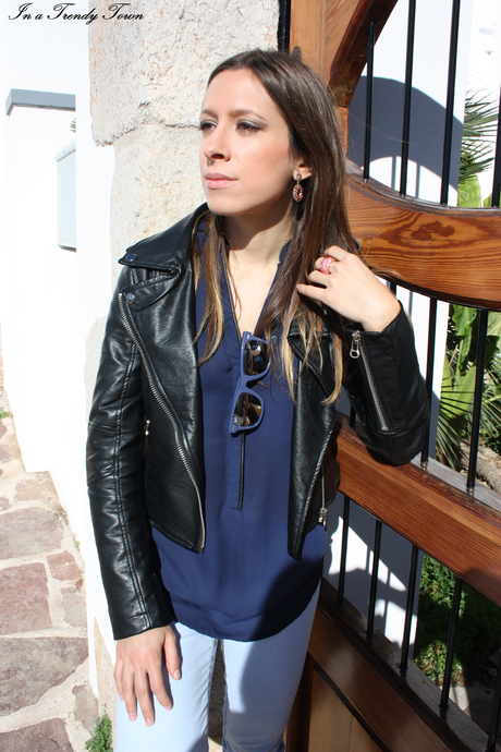 Leather and blue