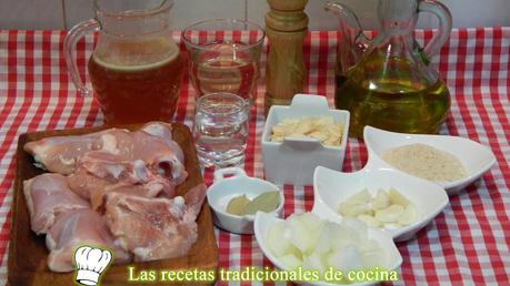 Receta de pollo con almendras