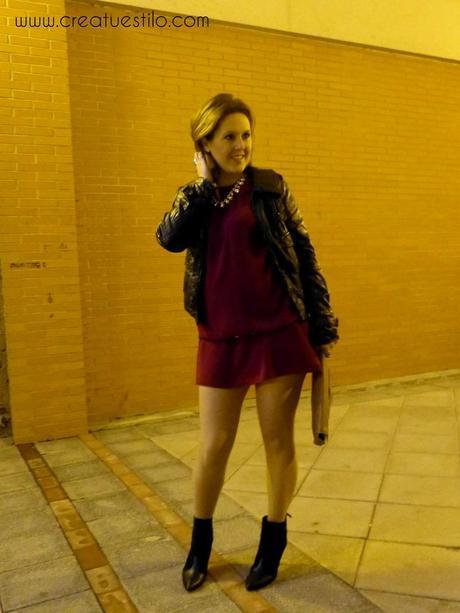 Look (embarazada/ premamá) – Como combinar un vestido granate, modo 3, look salir Look embarazada premamá, Como combinar un vestido granate, modo 3, look salir