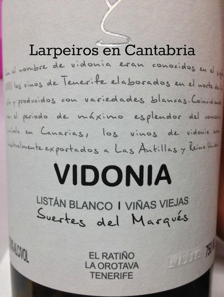 Vino Blanco Suertes del Marqués Vidonia 2012: Me sentí raro, raro...