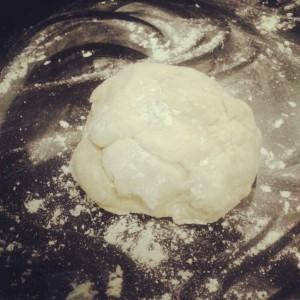 La masa, lista para que repose.