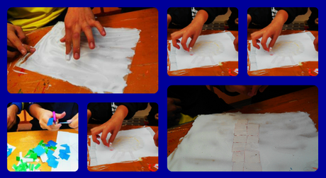 Diseños geométricos en un falso vitral