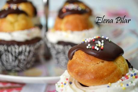 Cupcakes de profiteroles