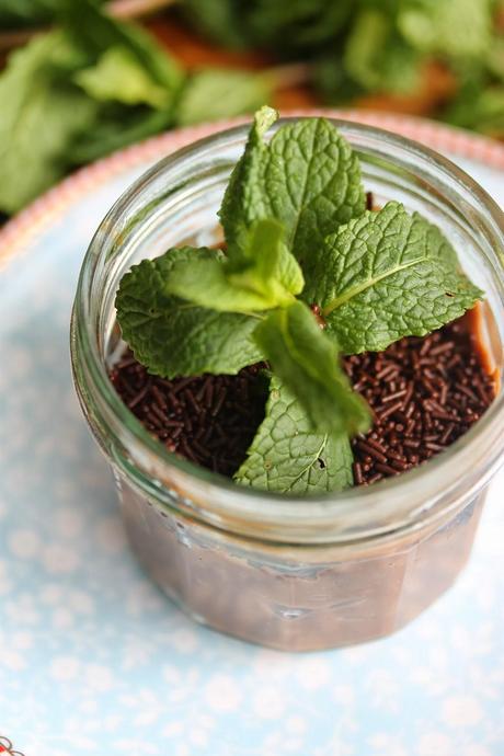 Mini macetas de chocolate