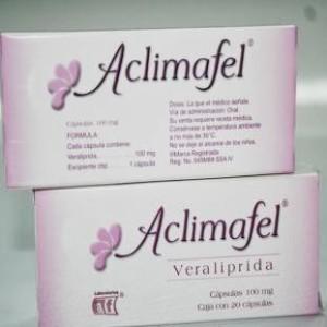 Aclimafel menopausia veraliprida daños medicamento fármaco agreal