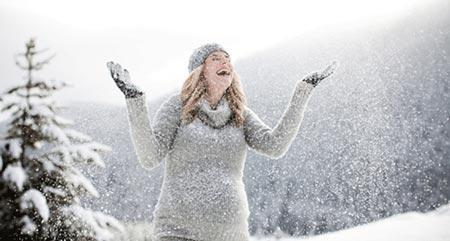 embarazada en invierno