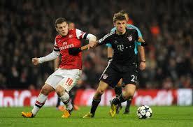 Arsenal - Bayern de Munich disputando un partido en el Emirates Stadium