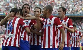 Atlético de Madrid, celebrando un gol