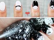 Nail sencillo paso Medias lunas Graffiti