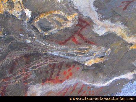 Rutas Montaña Asturias de las Pinturas Rupestres de Fresnedo: Pinturas en el abrigo Cochantoria