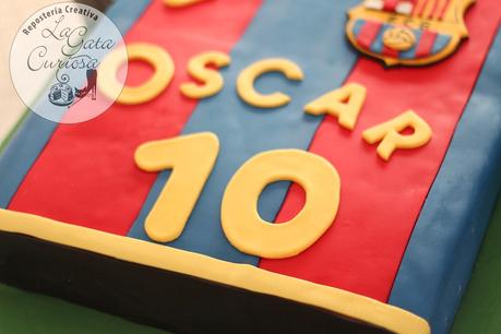 TARTA FONDANT  CAMISETA DEL BARÇA PARA OSCAR